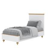 Кровать Рандеву-90 из СОСНЫ Белый лак + антик №24 - картинка 3 Кровать Рандеву-90 из СОСНЫ Белый лак + антик №24 - картинка 3