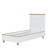 Кровать Рандеву-90 из СОСНЫ Белый лак + антик №24 - картинка 6 Кровать Рандеву-90 из СОСНЫ Белый лак + антик №24 - картинка 6