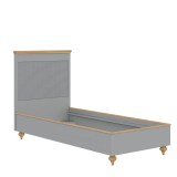 Кровать Рандеву-90 из СОСНЫ серый + антик - картинка 4