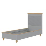 Кровать Рандеву-90 из СОСНЫ серый + антик - картинка 6