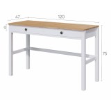 Кымор письменный стол 121х47х75 ХЕМНЭС белый / светлокоричневый картинка 4 Кымор письменный стол 121х47х75 ХЕМНЭС белый / светлокоричневый картинка 4