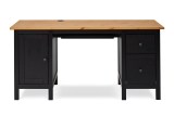 КЫМОР Стол письменный 155х65х74 чёрный/светло-коричневый картинка 2 КЫМОР Стол письменный 155х65х74 чёрный/светло-коричневый картинка 2