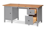 КЫМОР Стол письменный 155х65х74 серый/светло-коричневый картинка 2