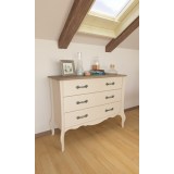 Комод Лебо с тремя ящиками бежевый воск/браун Комод Лебо с тремя ящиками бежевый воск/браун