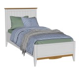 Мебель Пенни Кровать односпальная белый воск / антик 24