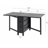 МЫРПОМ НОРДЕН Стол складной черный картинка 10 МЫРПОМ НОРДЕН Стол складной черный картинка 10