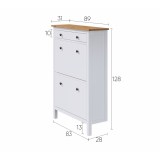 Обувница 3 ящ ХЕМНЭС (Россия) белый/светло-корич. картинка 4 Обувница 3 ящ ХЕМНЭС (Россия) белый/светло-корич. картинка 4