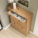 Обувница 3 ящика ХЕМНЭС Кымор (Россия) светло коричневый картинка 2 Обувница 3 ящика ХЕМНЭС Кымор (Россия) светло коричневый картинка 2