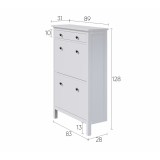 Обувница 3 ящика ХЕМНЭС (Россия) 89х128х31 белый - картинка 4 Обувница 3 ящика ХЕМНЭС (Россия) 89х128х31 белый - картинка 4
