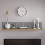 Полка навесная Рандеву-120 серый №7042 + антик №24 картинка 4