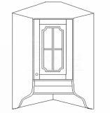 полка угловая 60*60 стекло