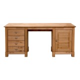 Стол письменный "Рауна" 08 2-х тумбовый бейц/масло