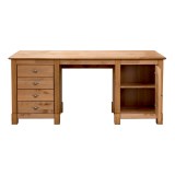 Стол письменный "Рауна" 08 2-х тумбовый бейц/масло