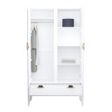 Шкаф 2х дверный Бридж белый лак картинка 2 Шкаф 2х дверный Бридж белый лак картинка 2