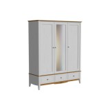 Шкаф 33 Пенни  с 1-м зеркалом  белый воск/антик 24 картинка 1