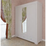 Шкаф 3х дверный с зеркалом Бейли белый воск3 Шкаф 3х дверный с зеркалом Бейли белый воск3