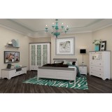 Шкаф 3х дверный со стеклянными дверями Бейли белый воск/антрацит2