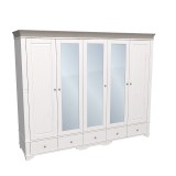 Шкаф Бейли 2 глухих / 3 зеркальных двери 