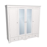 Шкаф Бейли 4-х дверный с 2 глухими дверями и 2 зеркальными дверями