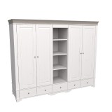 Шкаф Бейли 5-ти дверный с 4 глухими дверями и полками-антрацит