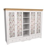 Шкаф Бейли 5-ти дверный с 4 стеклянными дверями и полками 