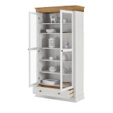 Шкаф Бостон-21G белый воск+антик - картинка 4 Шкаф Бостон-21G белый воск+антик - картинка 4