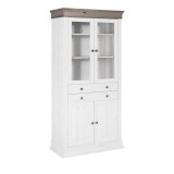 Шкаф Бостон 4+2 Белый воск+серый - картинка 1