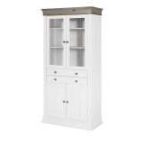 Шкаф Бостон 4+2 Белый воск+серый - картинка 3 Шкаф Бостон 4+2 Белый воск+серый - картинка 3