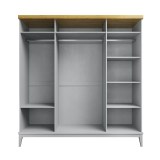 Шкаф для одежды Бон Вояж 40 Серый № 7042 / Антик № 24 картинка 3