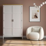 Шкаф для одежды Квадро-С 20 Белый лак + антик №24 картинка 10 Шкаф для одежды Квадро-С 20 Белый лак + антик №24 картинка 10