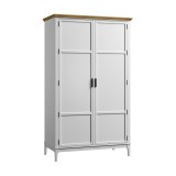 Шкаф для одежды Квадро-С 20 Белый лак  + антик №24 картинка 1