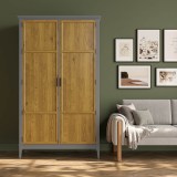 Шкаф для одежды Квадро-С 20 Серый №7042 + антик №24 картинка 7