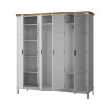 Шкаф для одежды Квадро-С 40 Белый лак + антик №24 картинка 5 Шкаф для одежды Квадро-С 40 Белый лак + антик №24 картинка 5