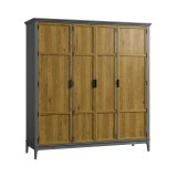 Шкаф для одежды Квадро-С 40 Серый №7042 + антик №24 картинка 1