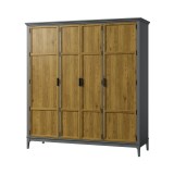 Шкаф для одежды Квадро-С 40 Серый №7042 + антик №24 картинка 3