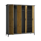 Шкаф для одежды Квадро-С 40 Серый №7042 + антик №24 картинка 4