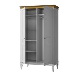 Шкаф для одежды Ольса-С 20 Белый лак + антик №24 картинка 5 Шкаф для одежды Ольса-С 20 Белый лак + антик №24 картинка 5