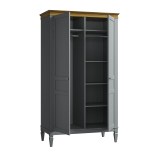 Шкаф для одежды Ольса-С 20 серый №7042 + антик №24 картинка 4