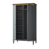 Шкаф для одежды Ольса-С 20 серый №7042 + антик №24 картинка 5