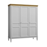 Шкаф для одежды Ольса-С 30 Белый лак + антик №24 картинка 1