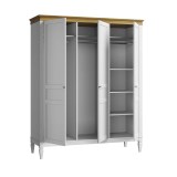 Шкаф для одежды Ольса-С 30 Белый лак + антик №24 картинка 4 Шкаф для одежды Ольса-С 30 Белый лак + антик №24 картинка 4