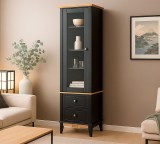 Шкаф для посуды 12 Пенни блэк/антик 24 картинка 2 Шкаф для посуды 12 Пенни блэк/антик 24 картинка 2