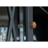 Шкаф для посуды Форест широкий серый 7012/бейц-масло картинка 10 Шкаф для посуды Форест широкий серый 7012/бейц-масло картинка 10