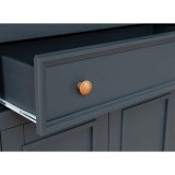 Шкаф для посуды Форест широкий серый 7012/бейц-масло картинка 7 Шкаф для посуды Форест широкий серый 7012/бейц-масло картинка 7