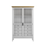 Шкаф для посуды Квадро-С 20/04 А Белый лак + антик №24 купить картинка 2 Шкаф для посуды Квадро-С 20/04 А Белый лак + антик №24 купить картинка 2