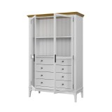 Шкаф для посуды Квадро-С 20/04 А Белый лак + антик №24 купить картинка 3 Шкаф для посуды Квадро-С 20/04 А Белый лак + антик №24 купить картинка 3