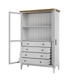 Шкаф для посуды Квадро-С 20/04 А Белый лак + антик №24 купить картинка 4 Шкаф для посуды Квадро-С 20/04 А Белый лак + антик №24 купить картинка 4