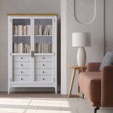 Шкаф для посуды Квадро-С 20/04 А Белый лак + антик №24 купить картинка 7 Шкаф для посуды Квадро-С 20/04 А Белый лак + антик №24 купить картинка 7