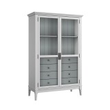 Шкаф для посуды Квадро-С 20/04 Б Белый лак + серый №7042 купить картинка 1