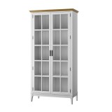 Шкаф для посуды Квадро-С 200-195 Белый лак + антик №24 картинка 3 Шкаф для посуды Квадро-С 200-195 Белый лак + антик №24 картинка 3